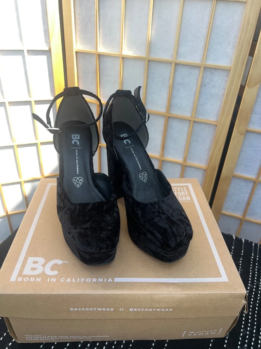 BC Footwear “Used To Love You” velvet platform mary jane style